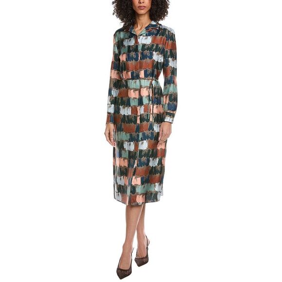 Lafayette 148 New York Dresses & Skirts - Lafayette 148 New York Womens  Printed Silk Shirtdress, Green